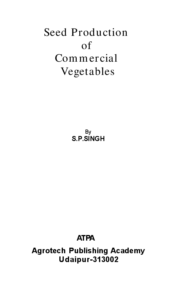 Seed Production of Commercial Vegetables - Page 2