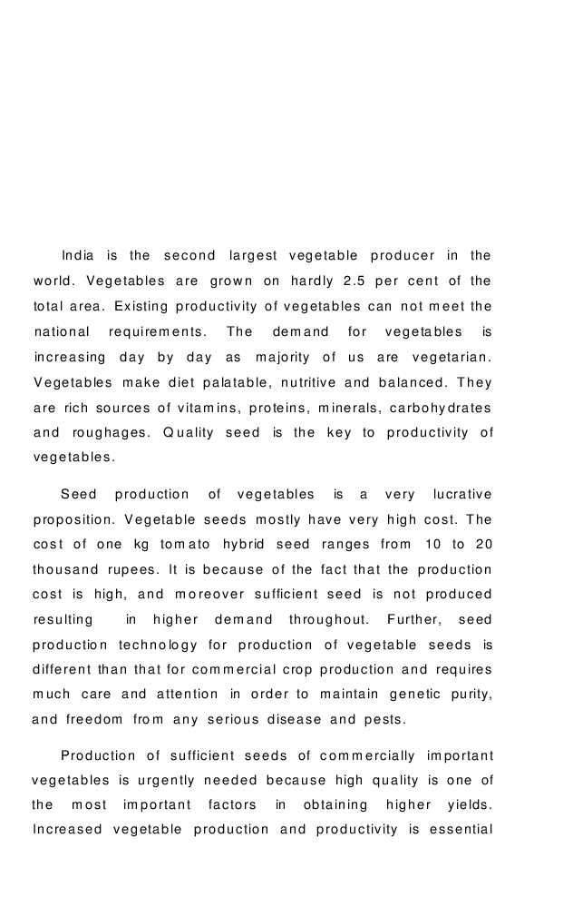 Seed Production of Commercial Vegetables - Page 4