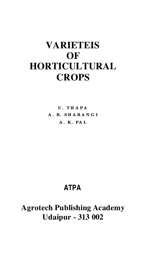 Varieties of Horticultural Crops - Page 2