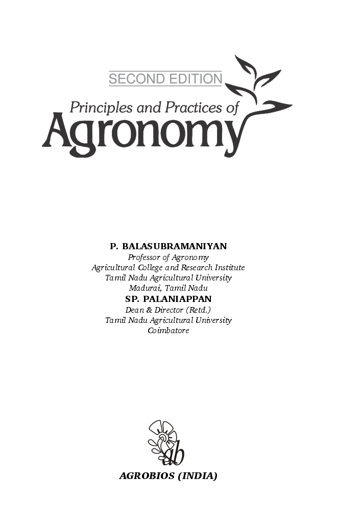 Principles and Practices of Agronomy - Page 4