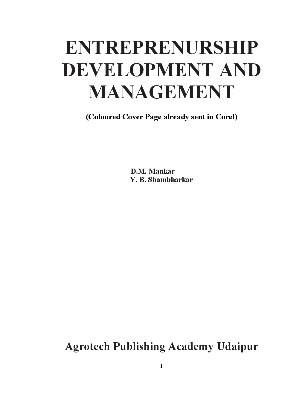 Entrepreneurship Development and Management - Page 2