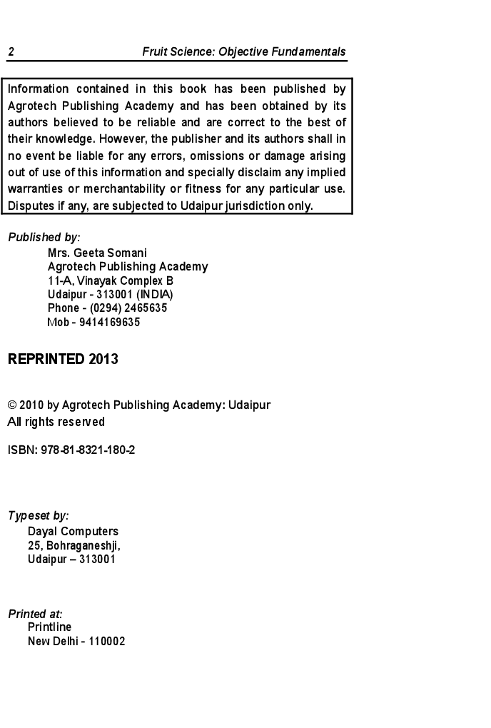 Fruit Science : Objective Fundamentals - Page 3