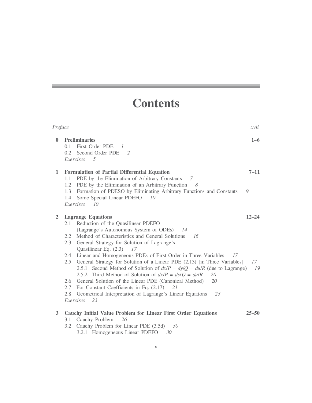 Partial Differential Equations : An Introductory Treatment With Applications - Page 5