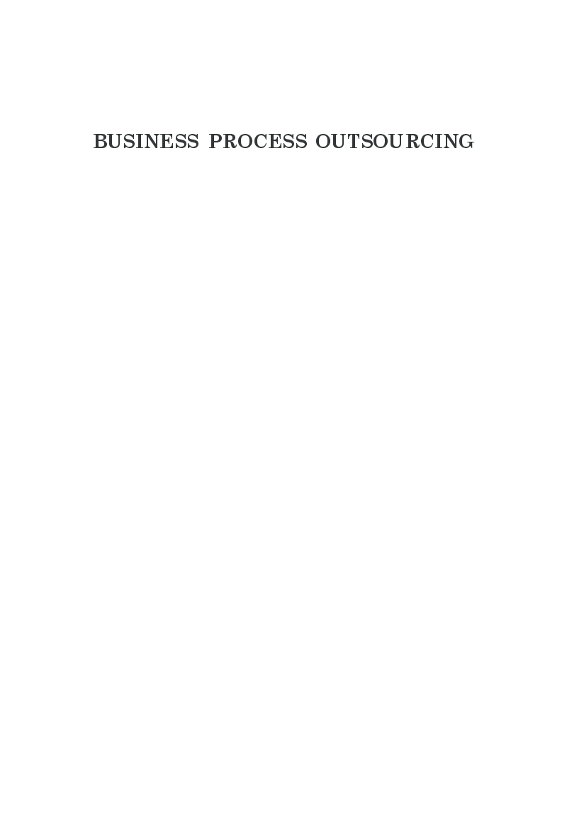 Business Process Outsourcing : A Supply Chain Of Expertises - Page 2