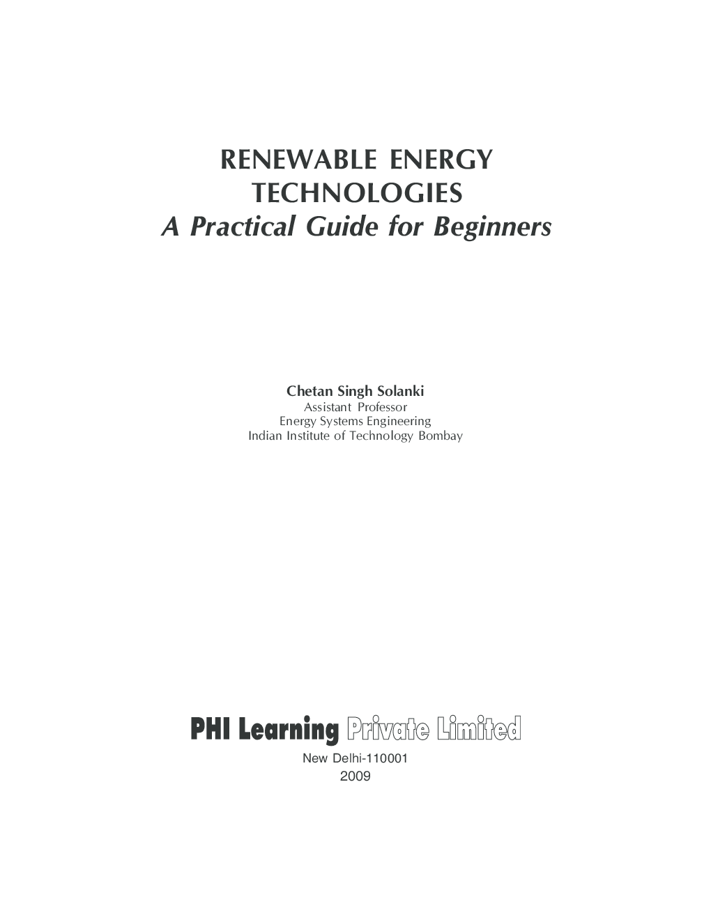 Renewable Energy Technologies : A Practical Guide For Beginners - Page 4