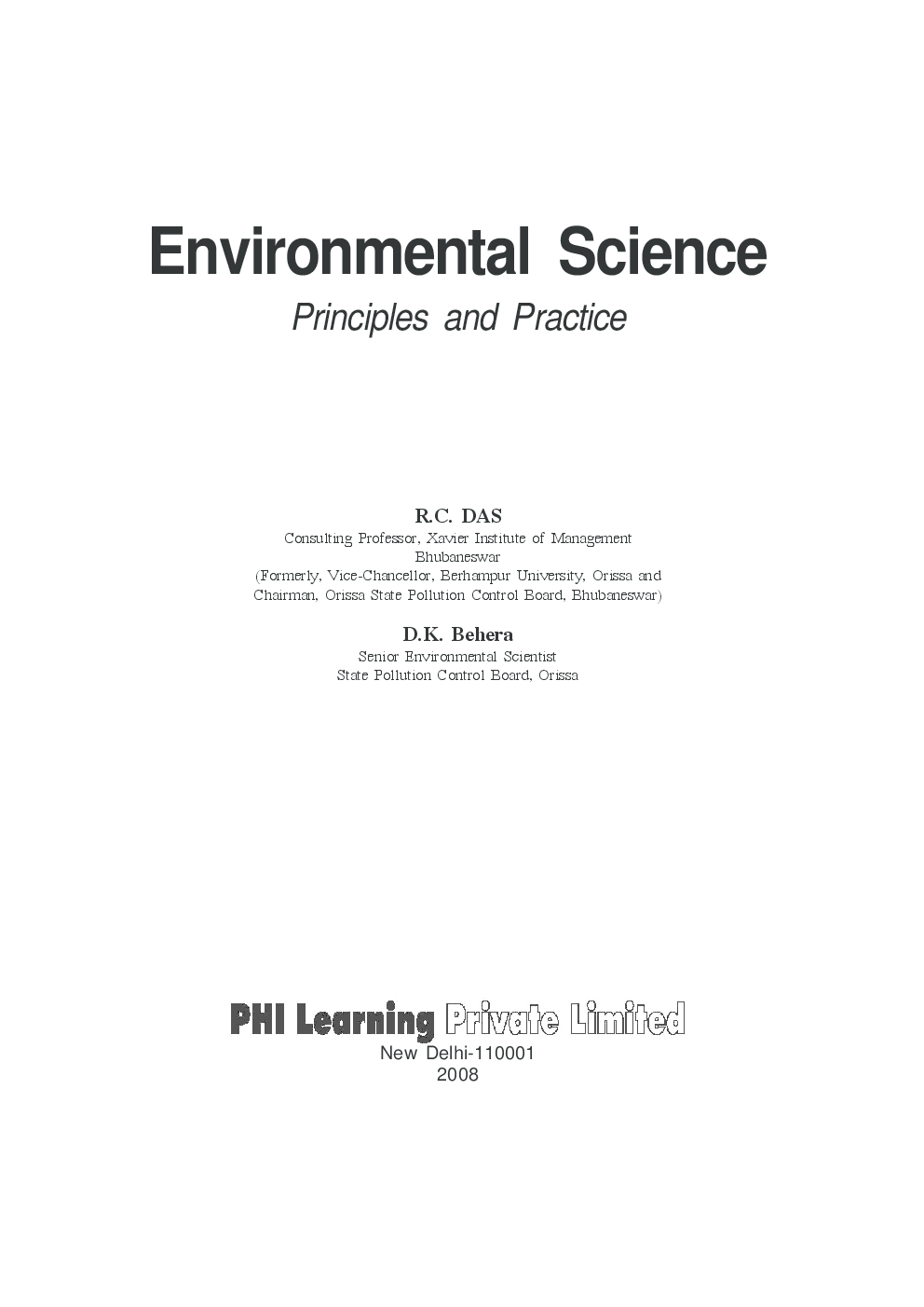 Environmental Science : Principles And Practice - Page 2