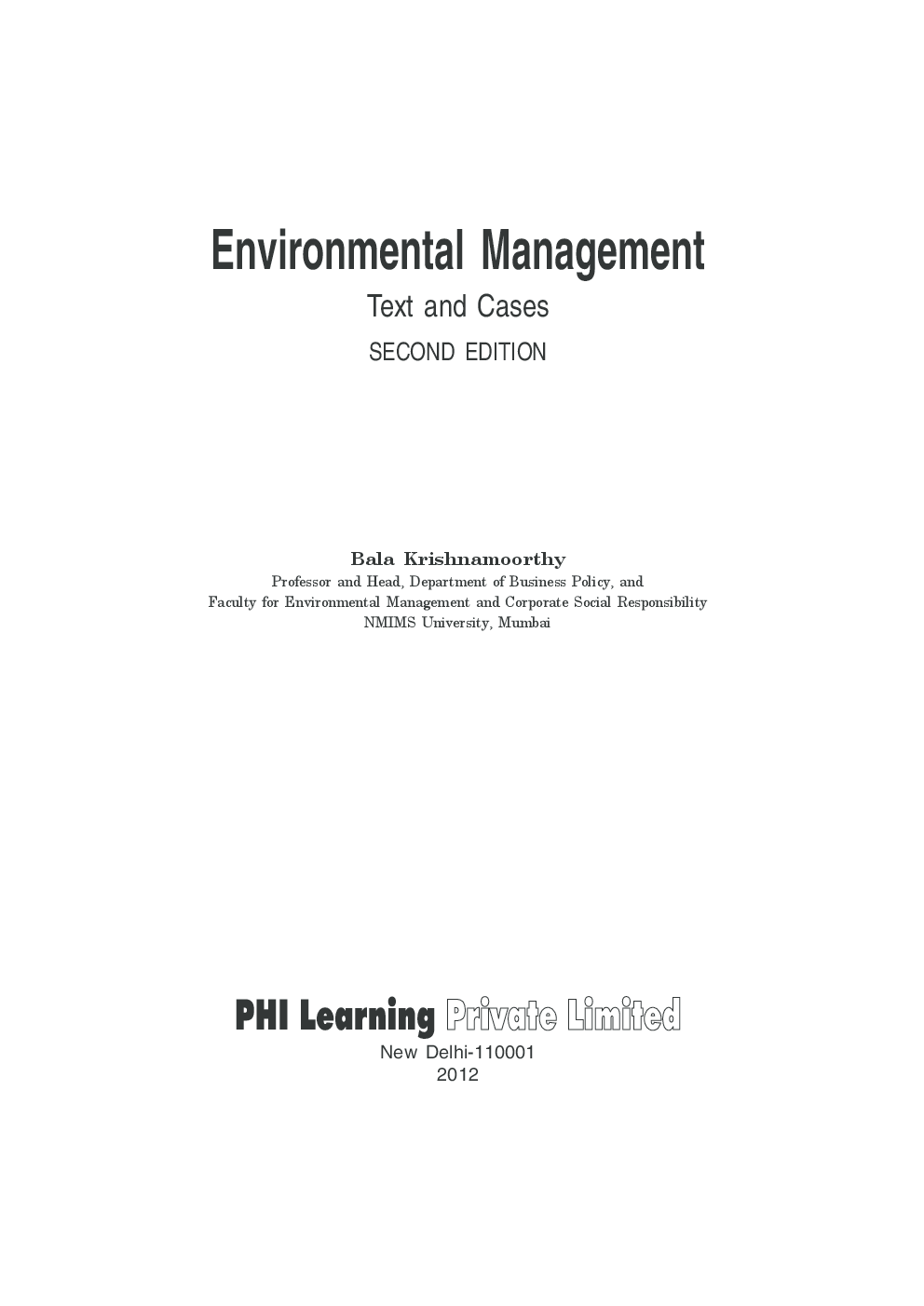 Environmental Management: Text And Cases - Page 3