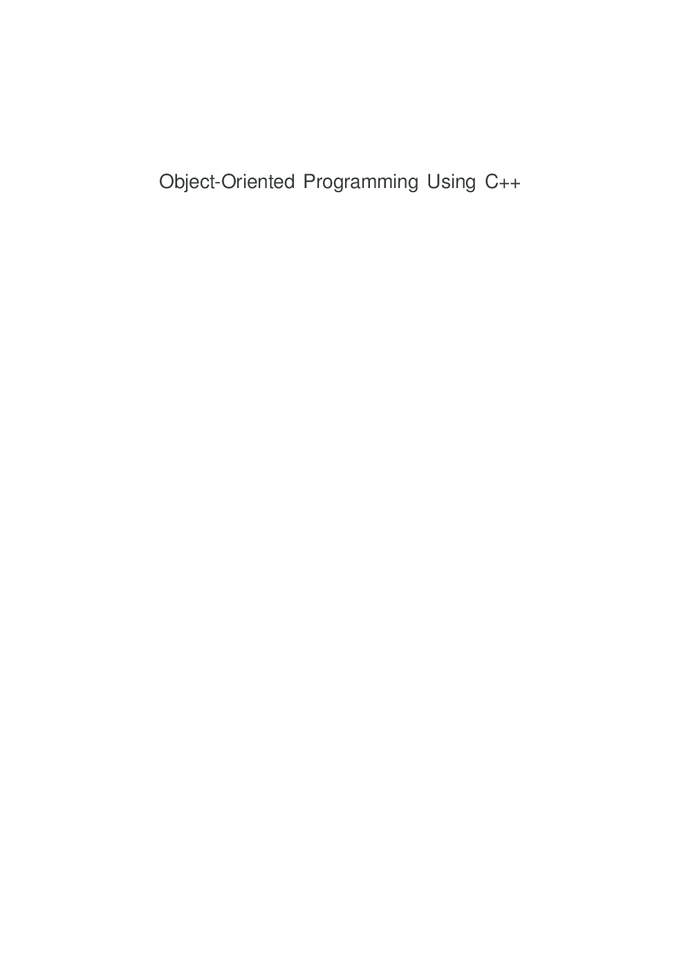 Download Object-Oriented Programming Using C++ PDF Online 2022 by ALOK ...