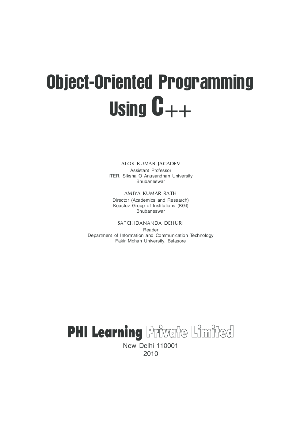 Download Object-Oriented Programming Using C++ PDF Online 2022 by ALOK ...