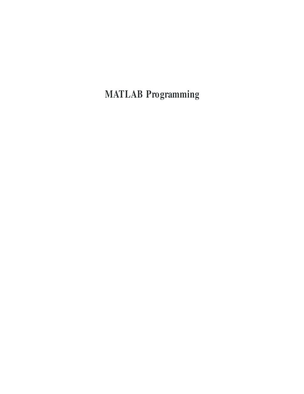 Matlab Programming - Page 2