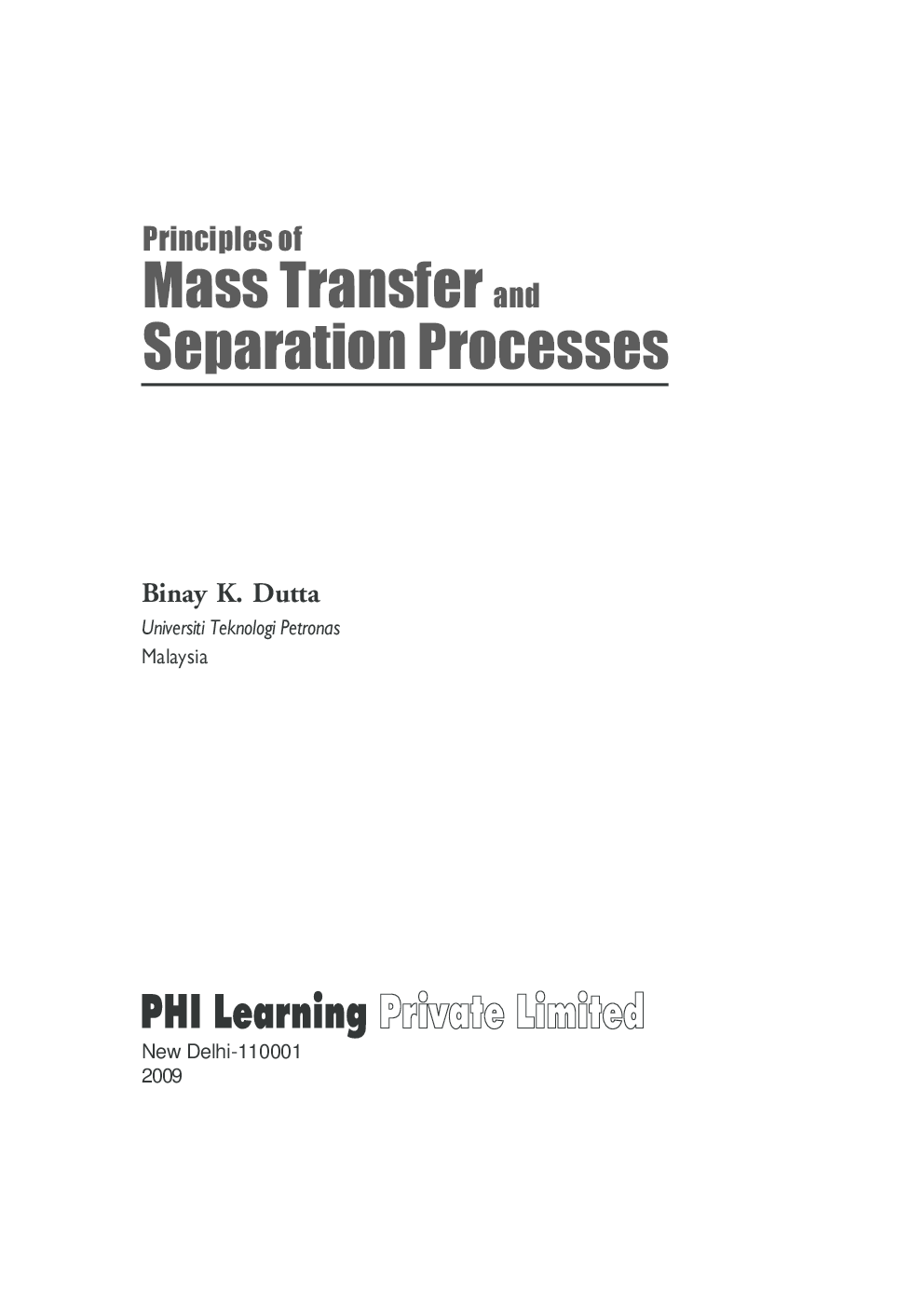 Principles Of Mass Transfer And Separation Processes - Page 2