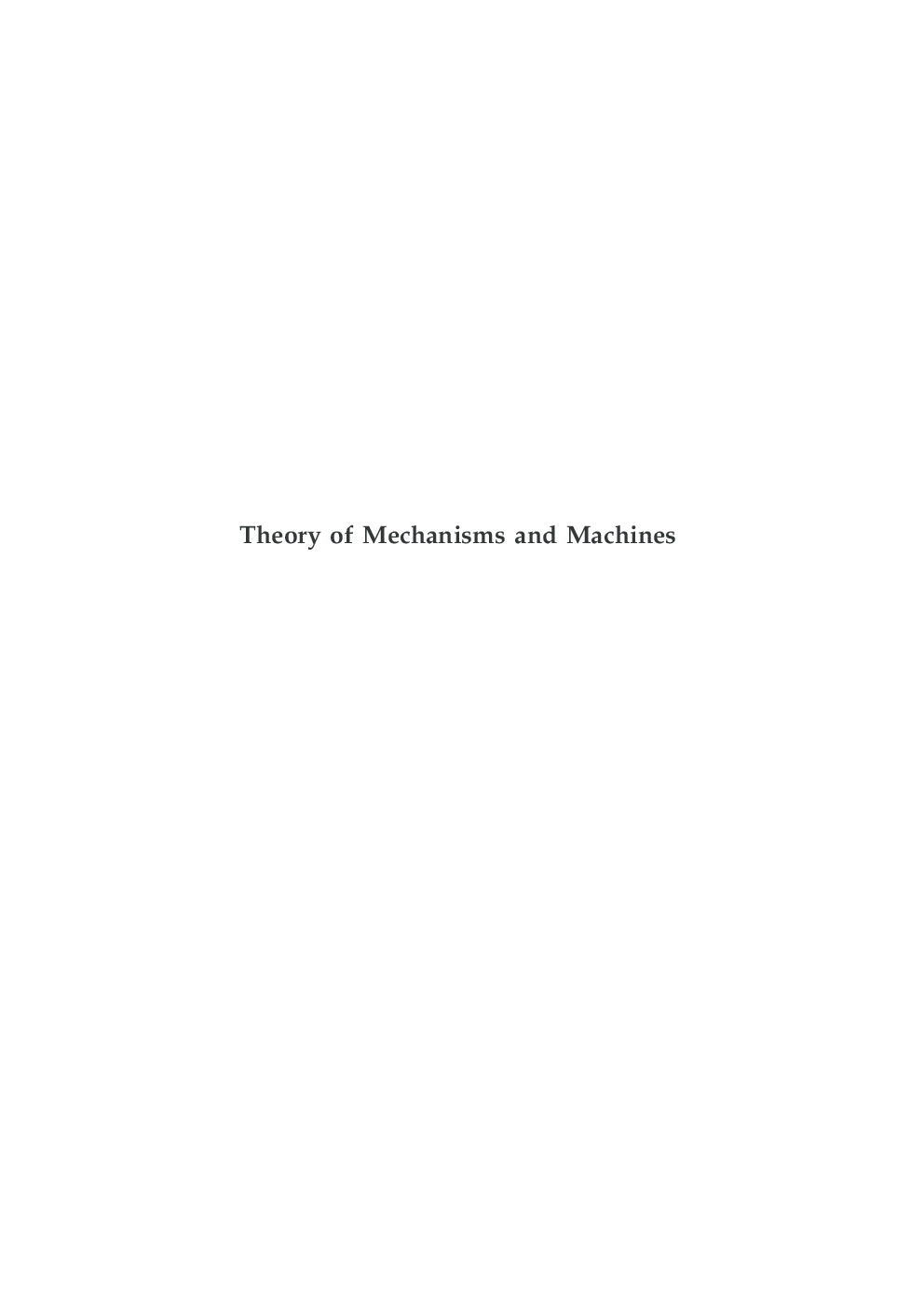 Theory Of Mechanisms And Machines - Page 2