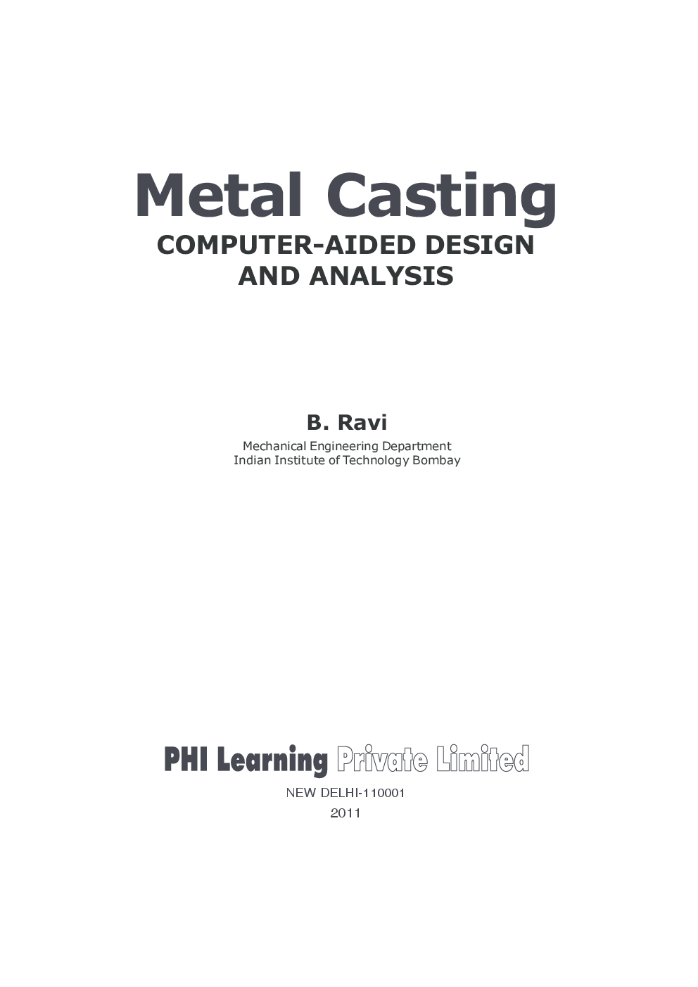 Metal Casting: Computer-Aided Design And Analysis - Page 4
