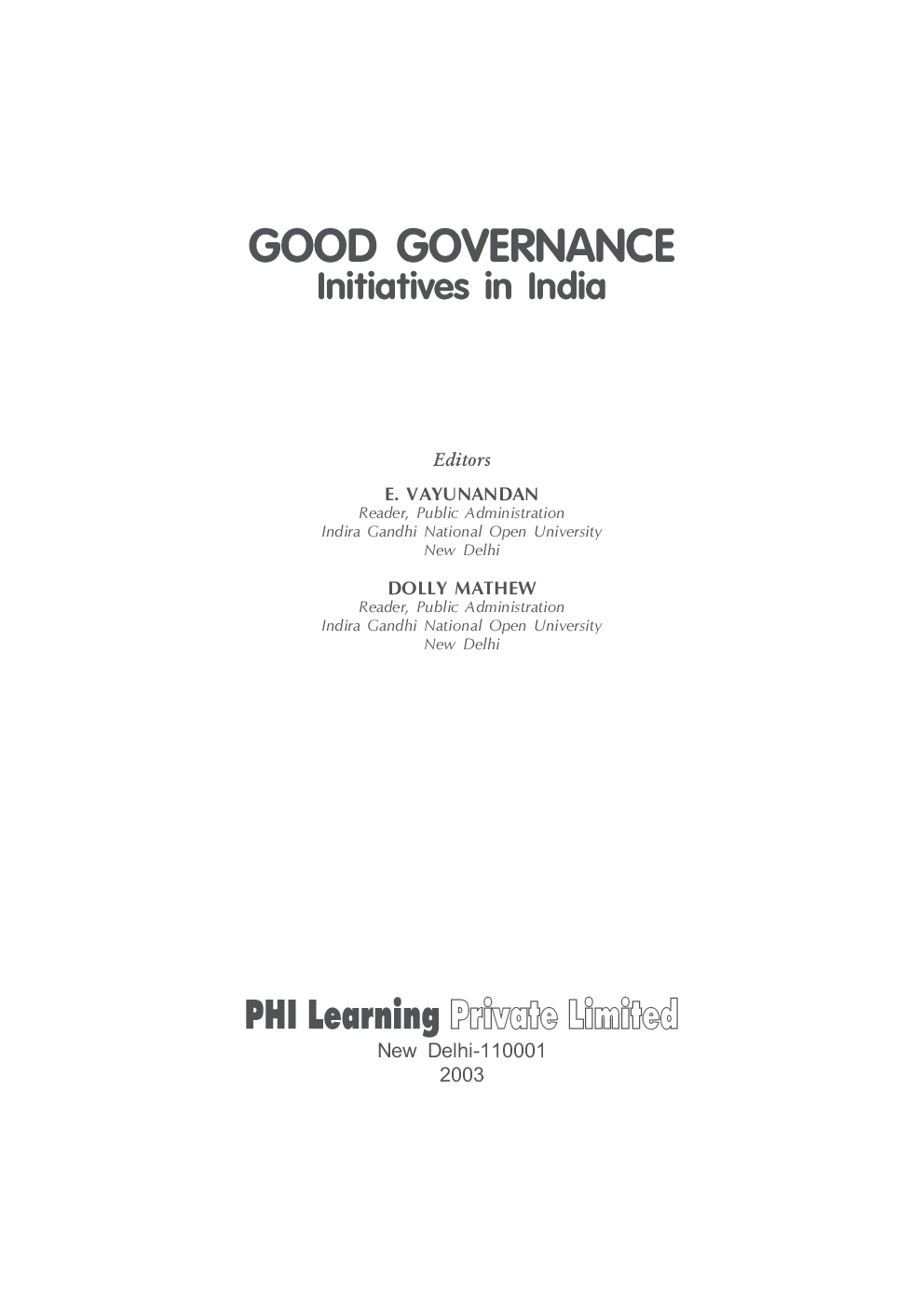 Good Governance: Initiatives In India - Page 3