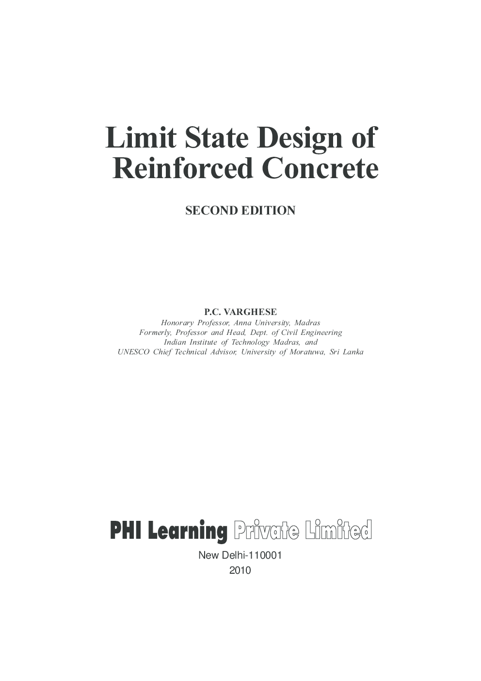 Limit State Design Of Reinforced Concrete - Page 2