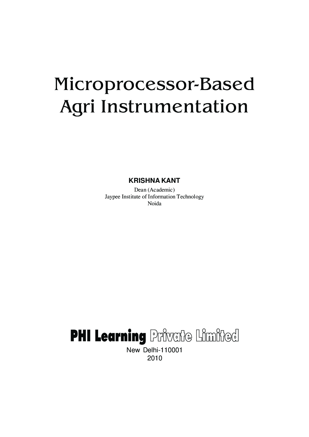 Microprocessor-Based Agri Instrumentation - Page 2