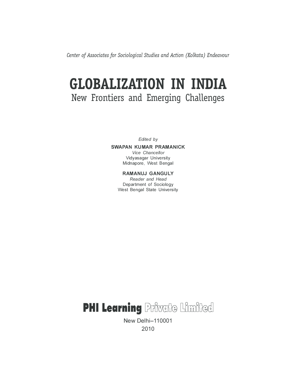 Globalization In India : New Frontiers And Emerging Challenges - Page 2