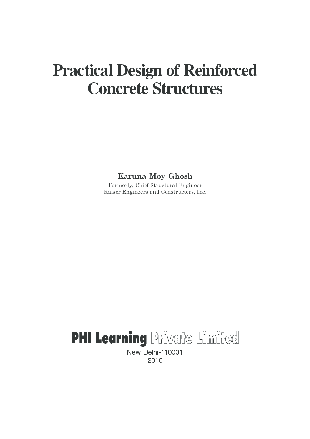 Practical Design Of Reinforced Concrete Structures - Page 3