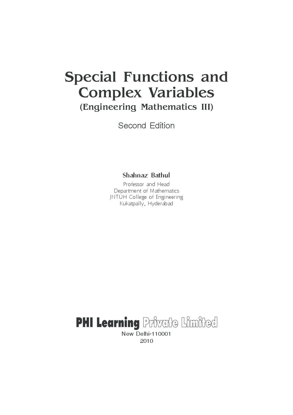 Download Special Functions And Complex Variables PDF Online 2022 by