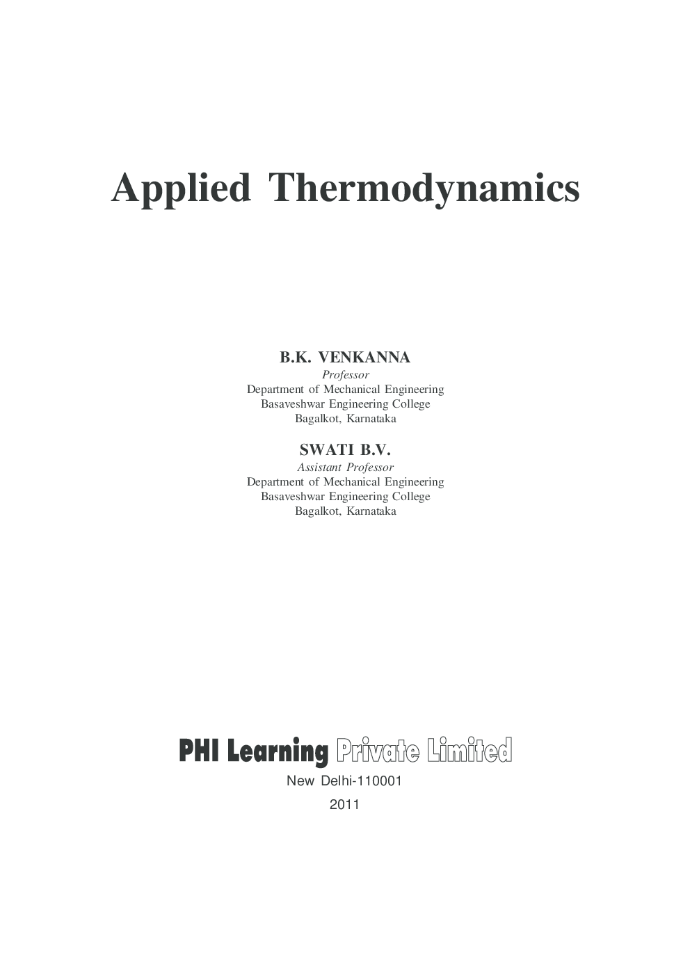 Applied Thermodynamics - Page 3