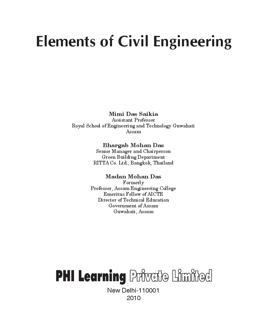 Elements Of Civil Engineering - Page 4