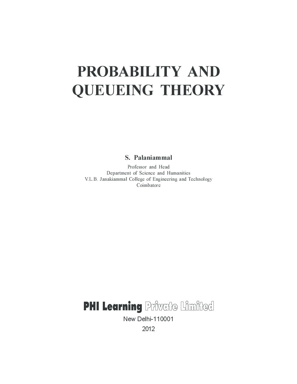 Probability And Queueing Theory - Page 3