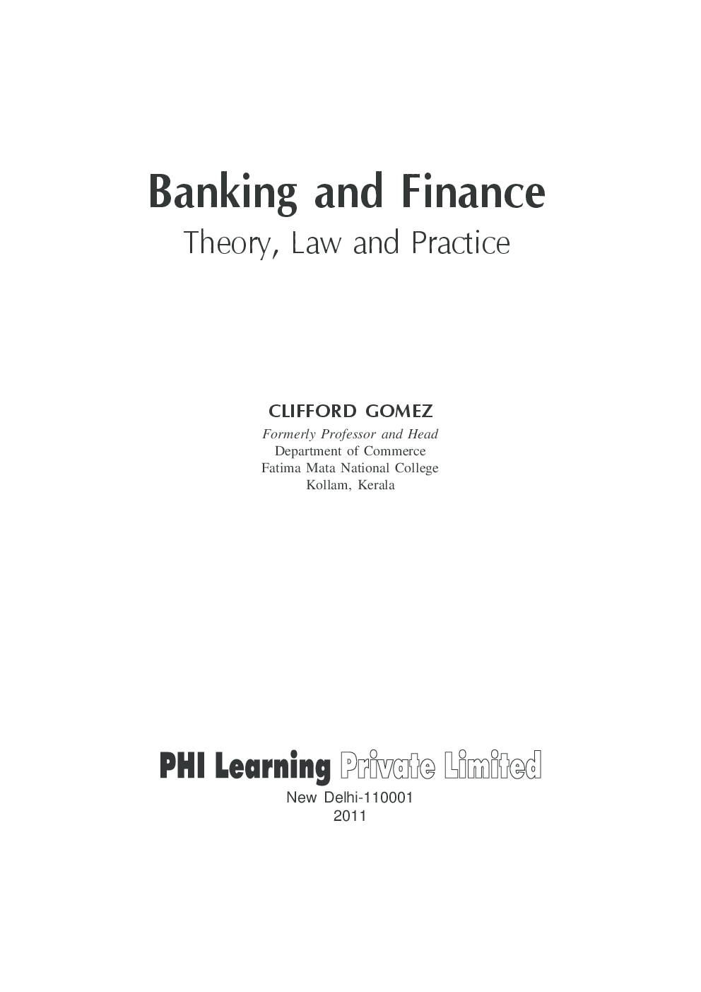 Banking And Finance : Theory,Law And Practice - Page 3