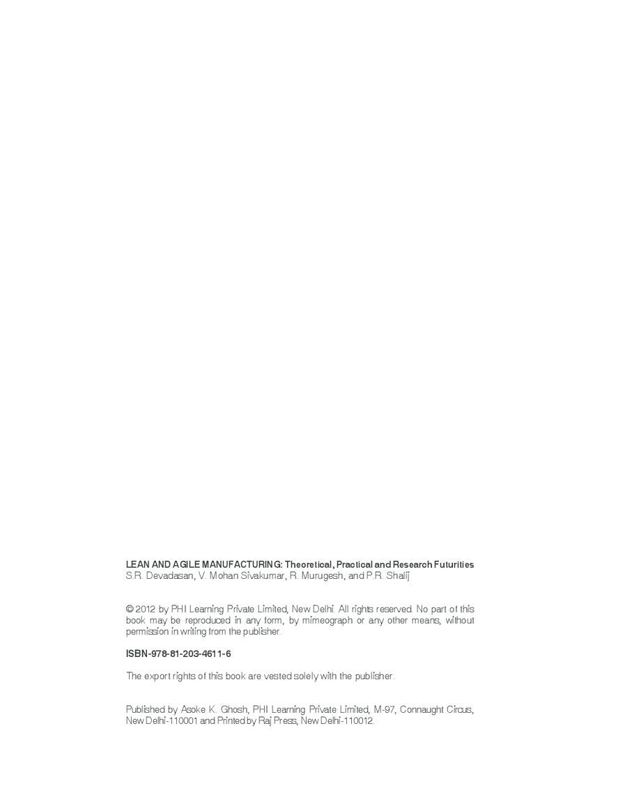 Lean And Agile Manufacturing: Theoretical,Practical And Research Futurities - Page 3