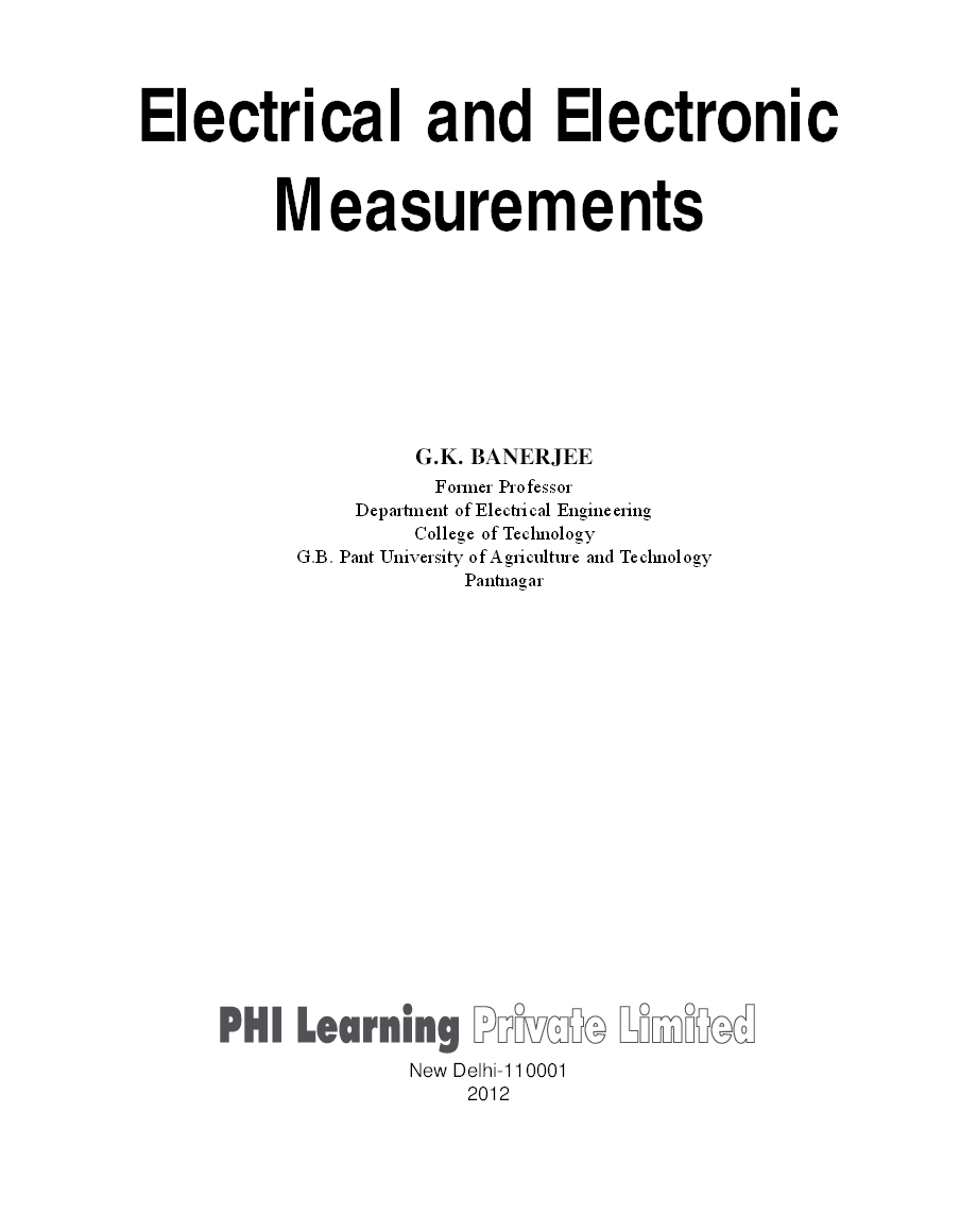 Electrical And Electronic Measurements - Page 2