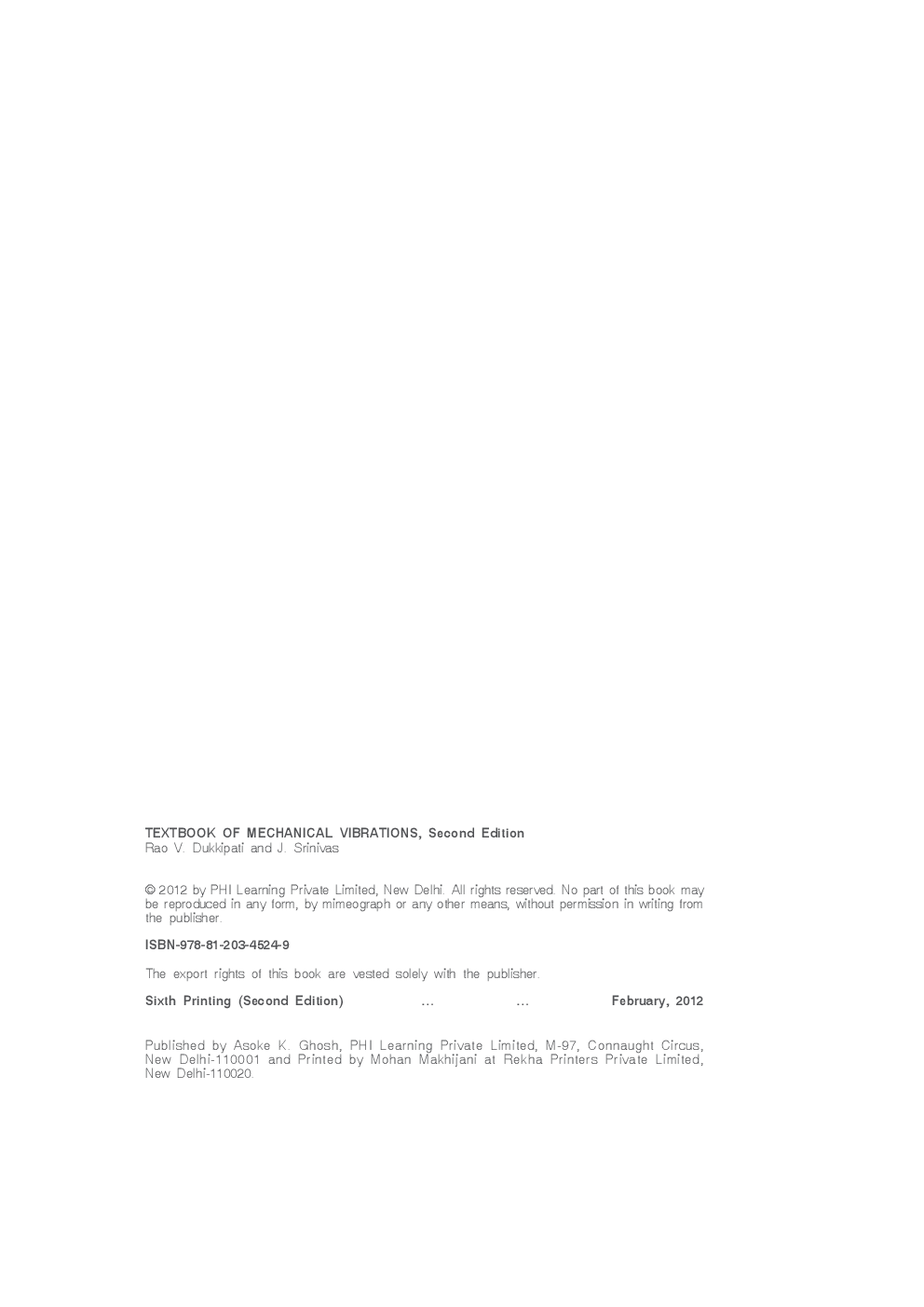 Textbook Of Mechanical Vibrations - Page 3