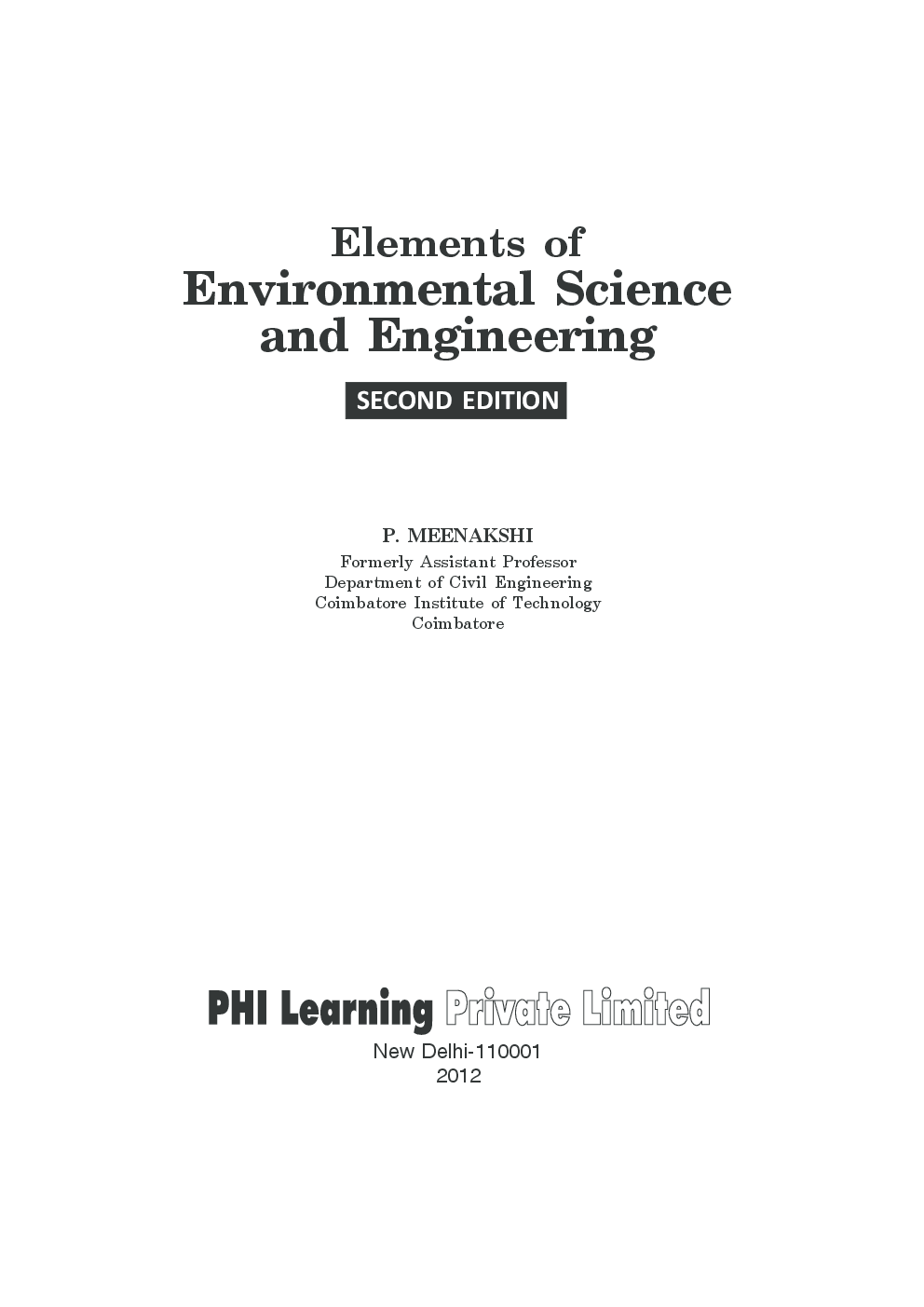 Elements Of Environmental Science And Engineering - Page 2