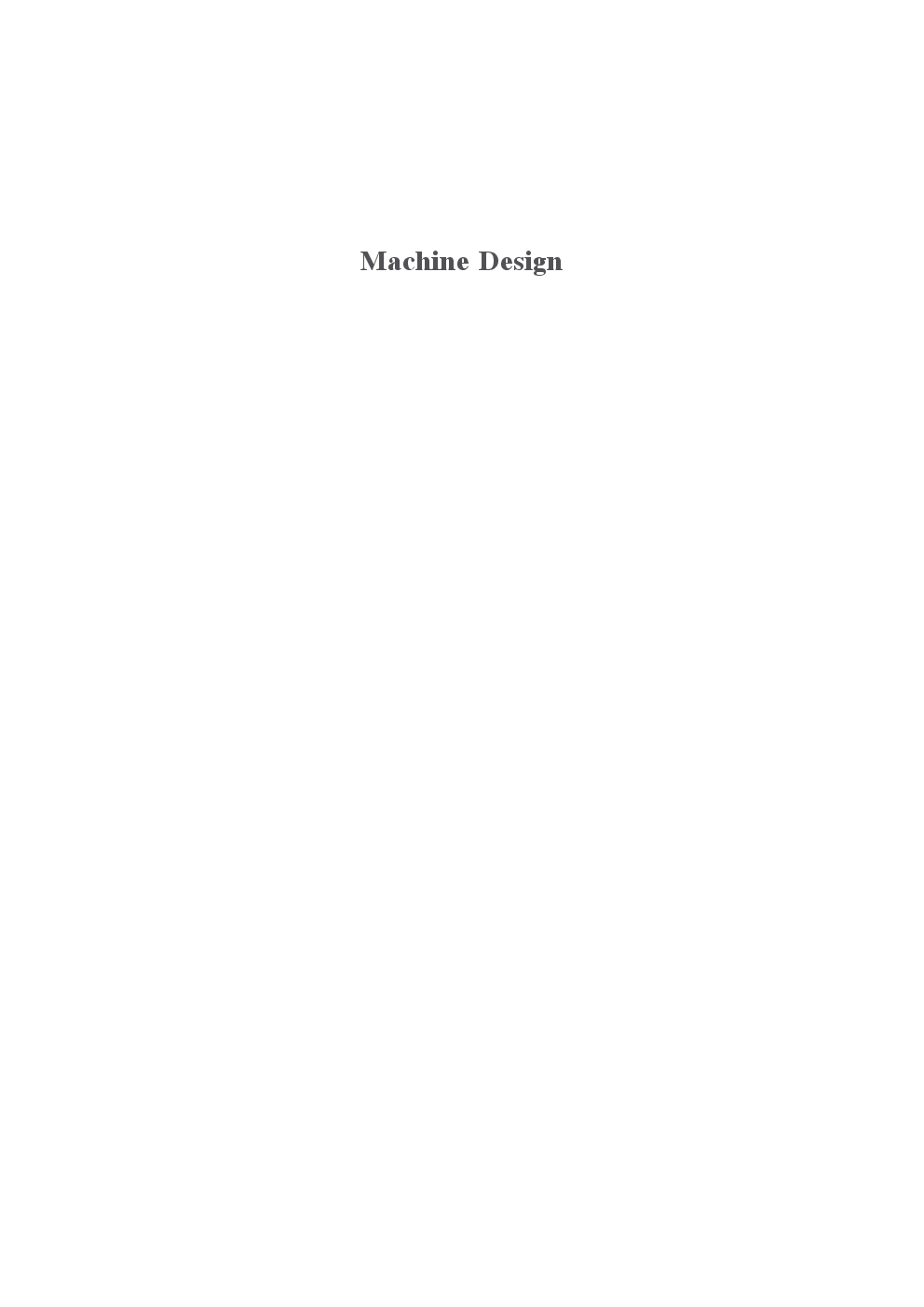 Machine Design : Fundamentals And Applications - Page 2
