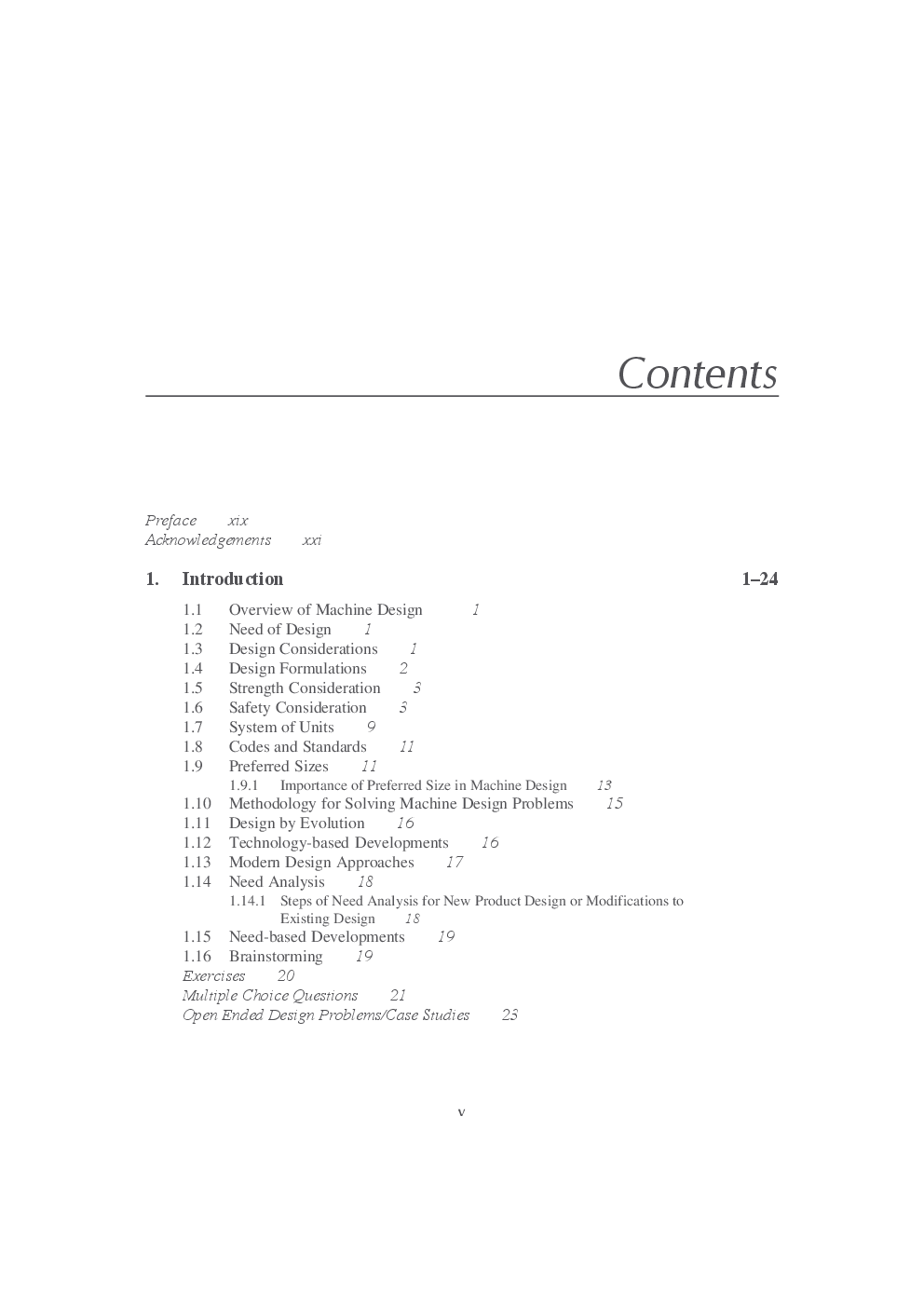 Machine Design : Fundamentals And Applications - Page 5