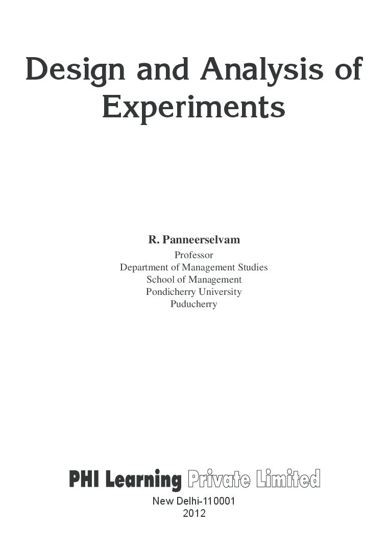 Design And Analysis Of Experiments - Page 2