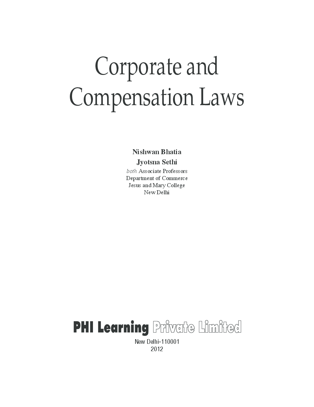 Corporate And Compensation Laws - Page 4