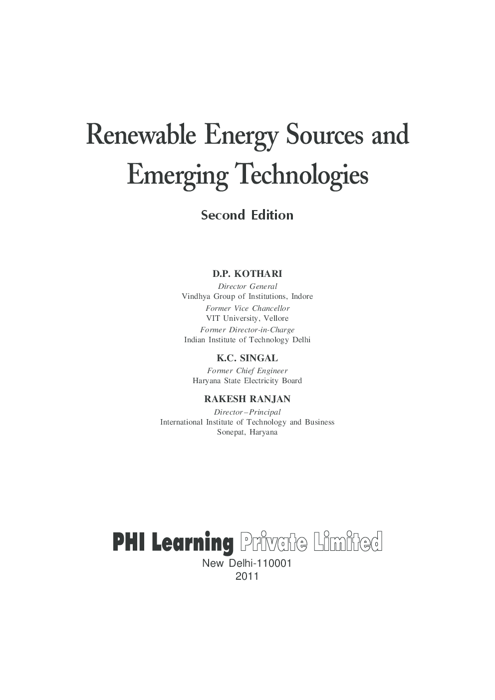 Renewable Energy Sources And Emerging Technologies - Page 2