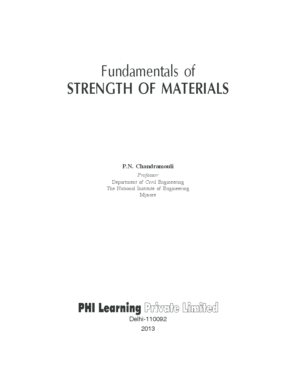 Fundamentals Of Strength Of Materials - Page 2