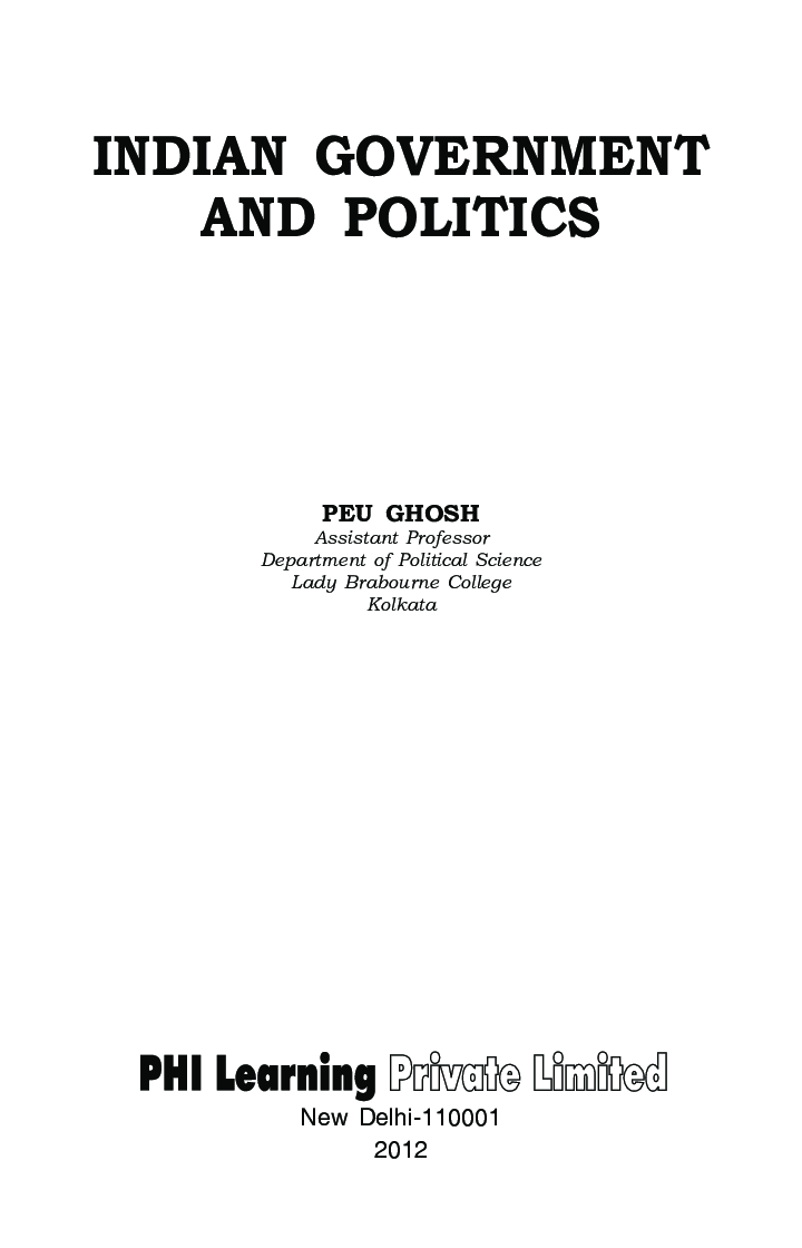 Indian Government And Politics eBook - Page 4