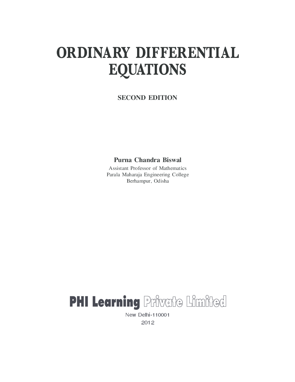 Ordinary Differential Equations - Page 3