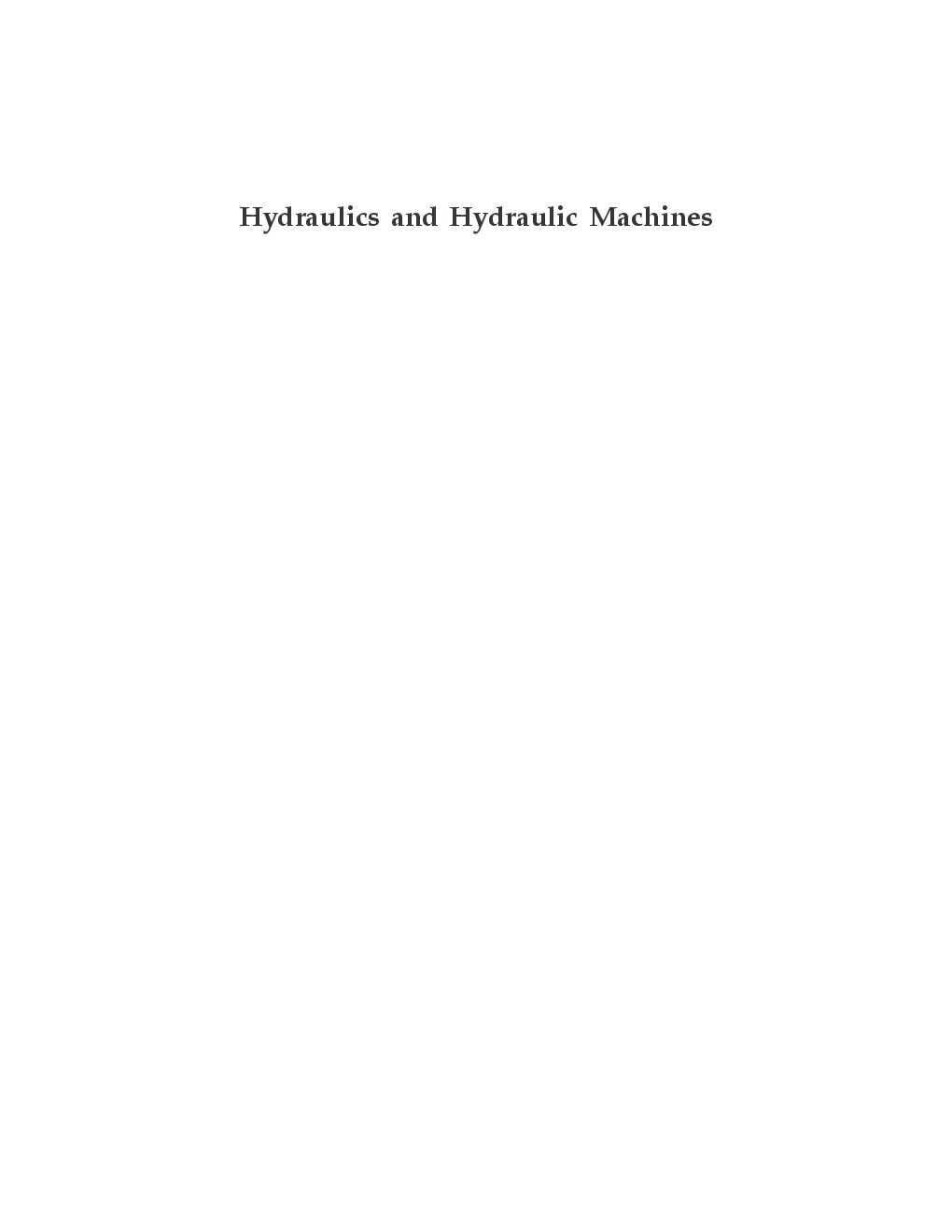 Hydraulics And Hydraulic Machines - Page 2