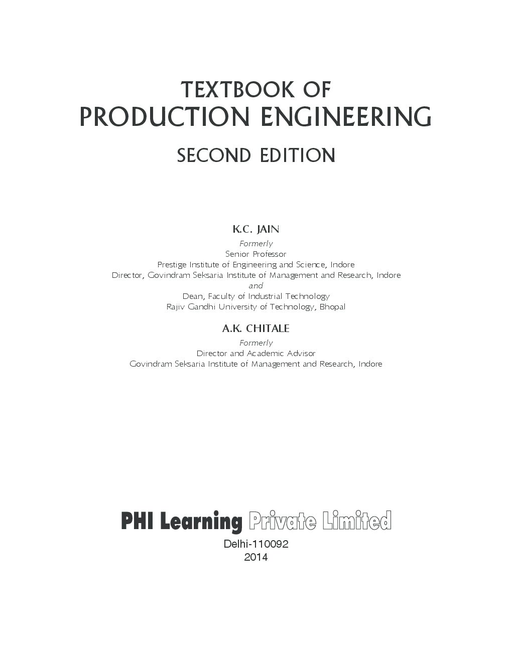 Textbook Of Production Engineering - Page 4