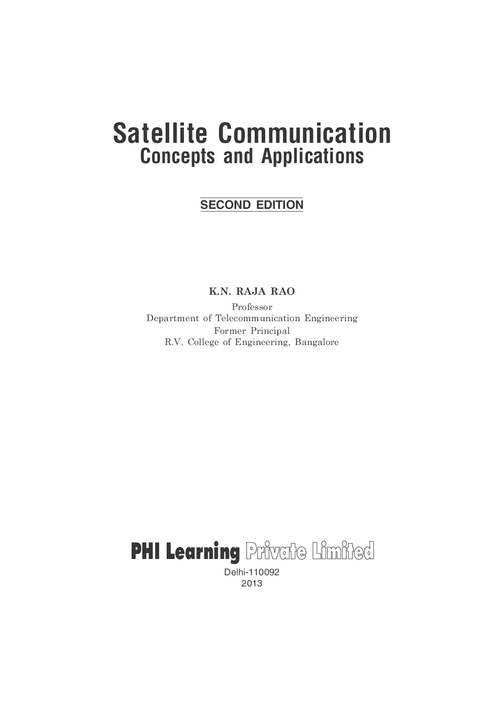 Satellite Communication: Concepts And Applications - Page 2