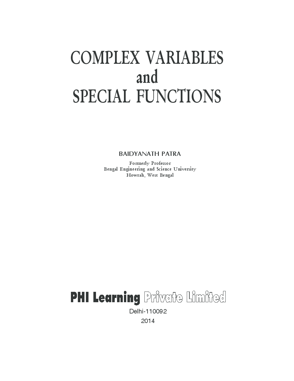 Complex Variables And Special Functions - Page 2