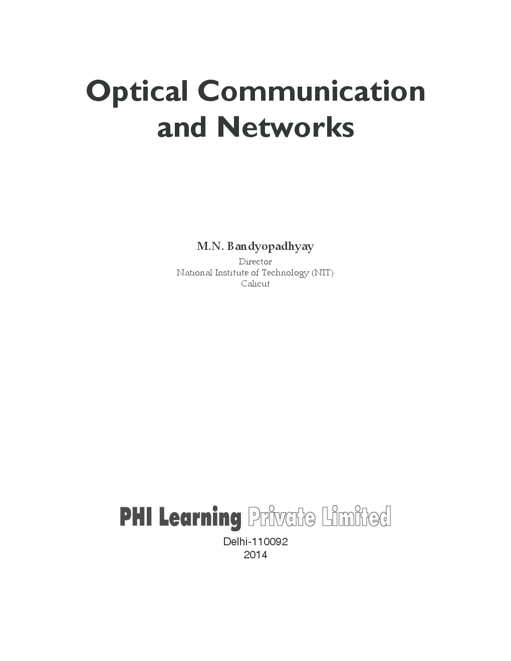 Optical Communication And Networks - Page 2