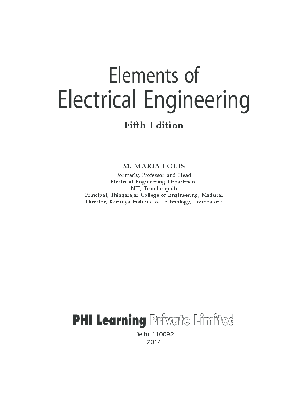 Elements of Electrical Engineering - Page 4