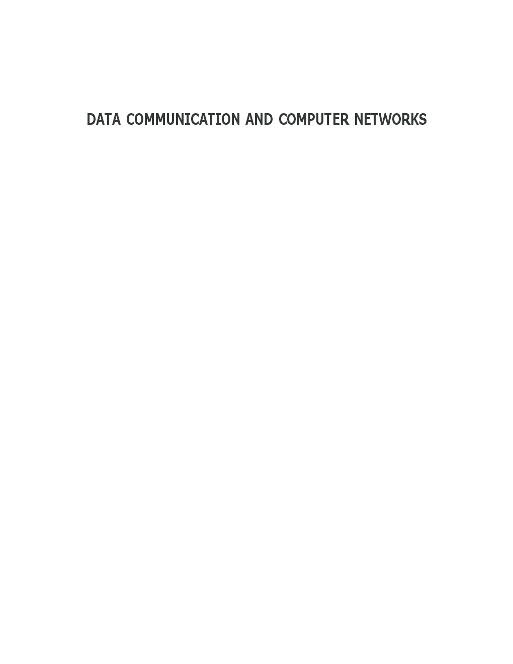 Data Communication And Computer Networks - Page 2