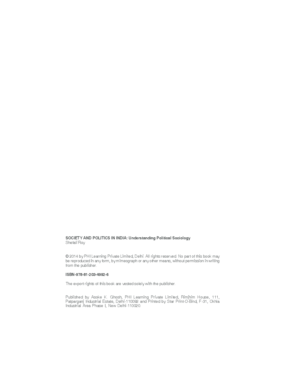 Society And Politics In India Understanding Political Sociology - Page 3