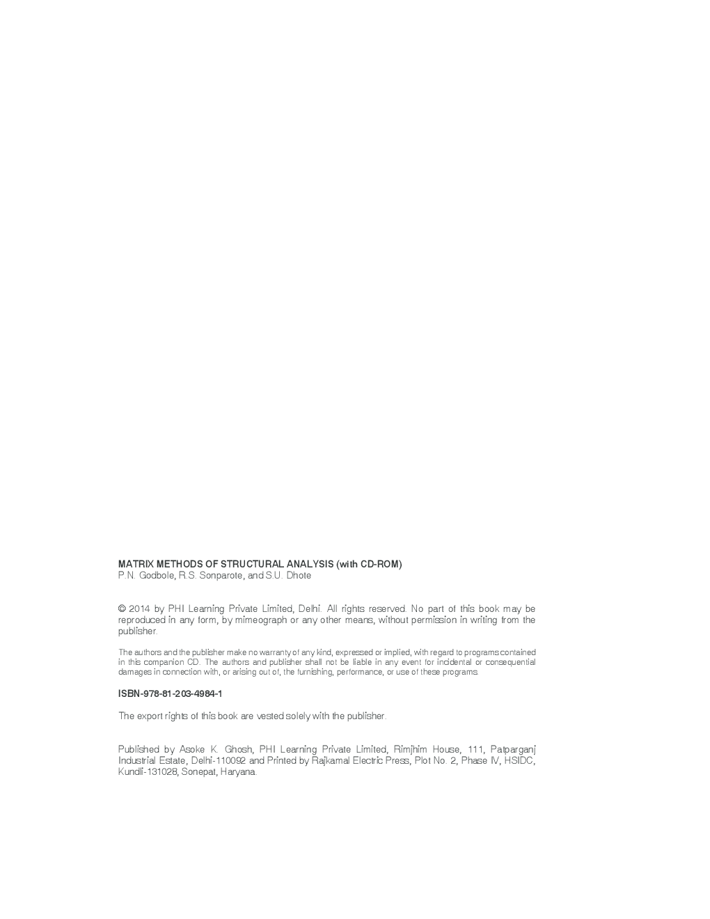 Matrix Methods Of Structural Analysis - Page 5