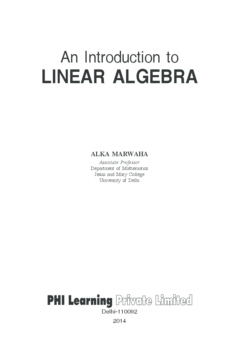 An Introduction To Linear Algebra - Page 2
