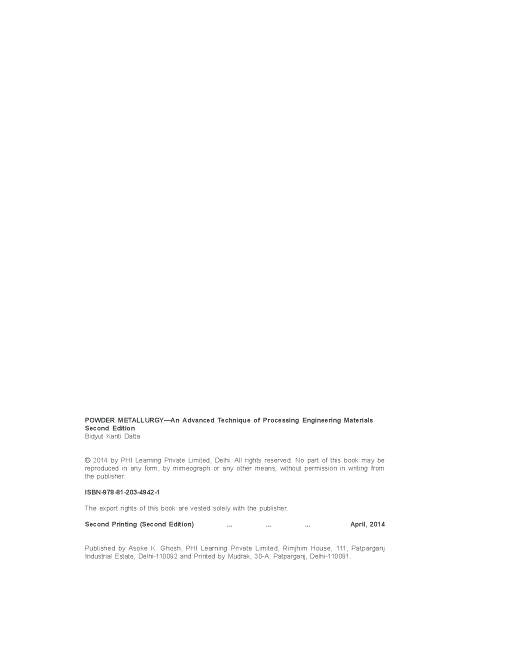 Powder Metallurgy: An Advanced Technique Of Processing Engineering Materials - Page 5